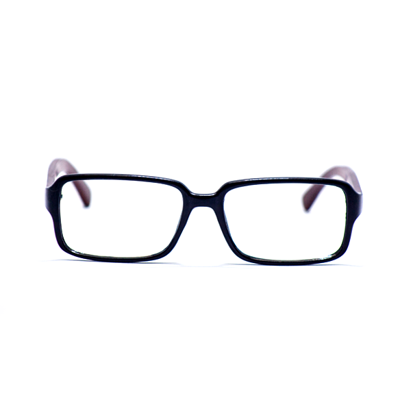 Rectangular Negro Brillante y Madera