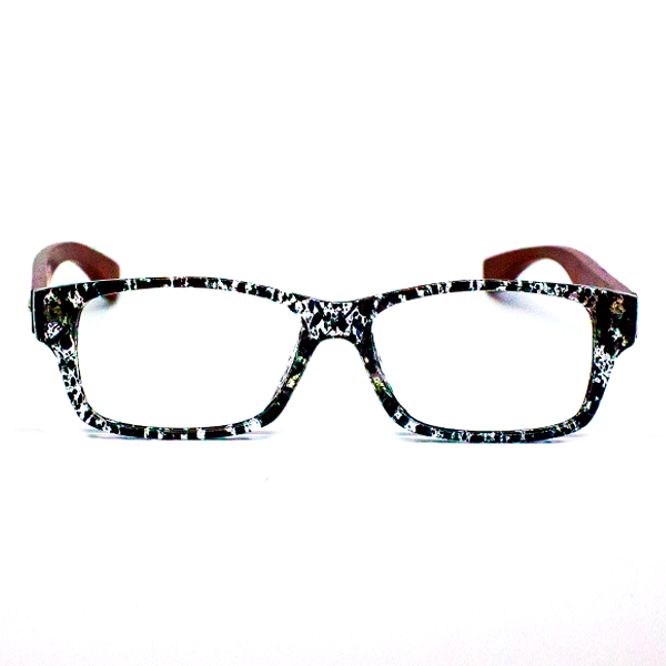 Rectangular Negro Print y Madera